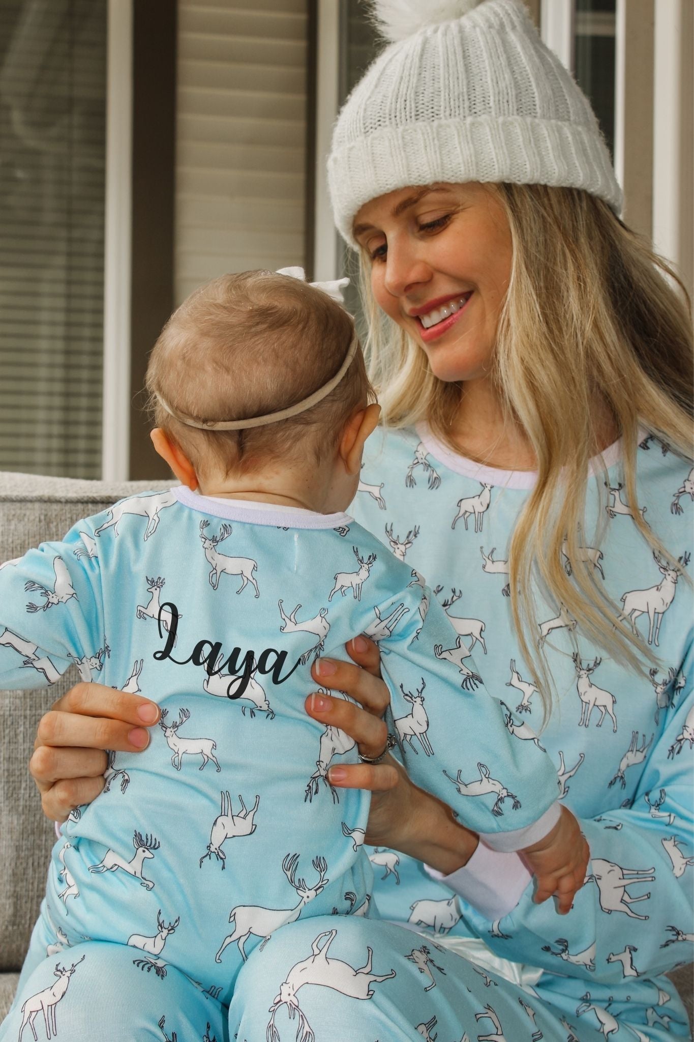 Deer PJ set - Christmas family pajamas - Holiday pjs – Lace on the